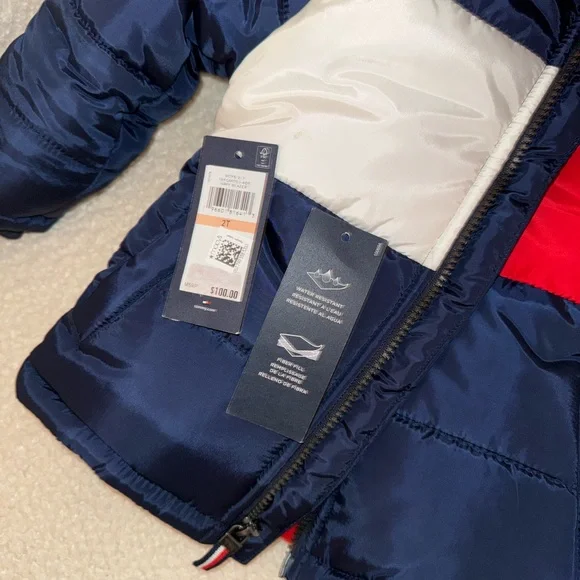 Tommy Hilfiger Kids' Colorblock Jacket - Navy, Red, White - Picture 4 of 4